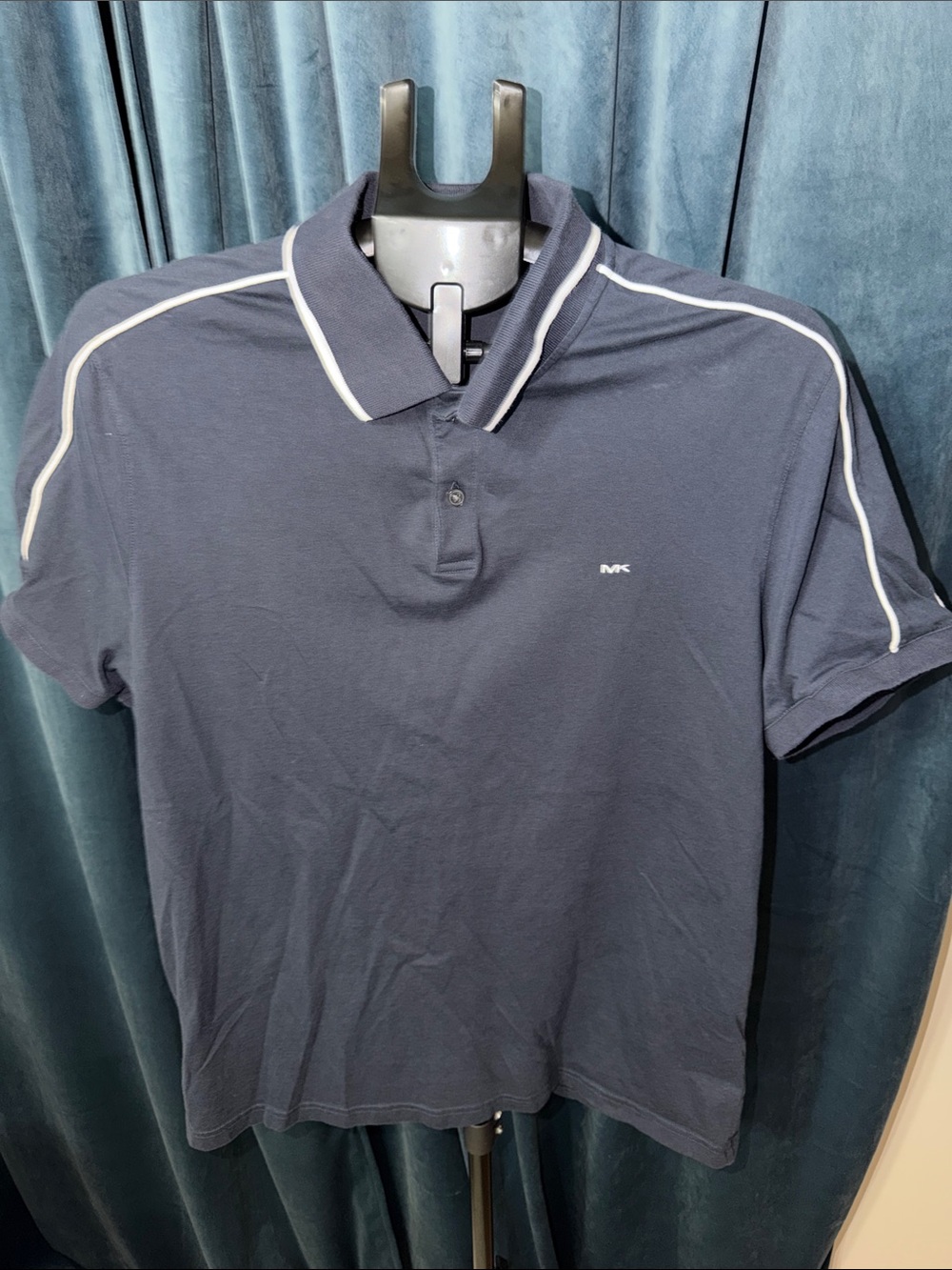 Michael Kors Navy Polo with White Piping